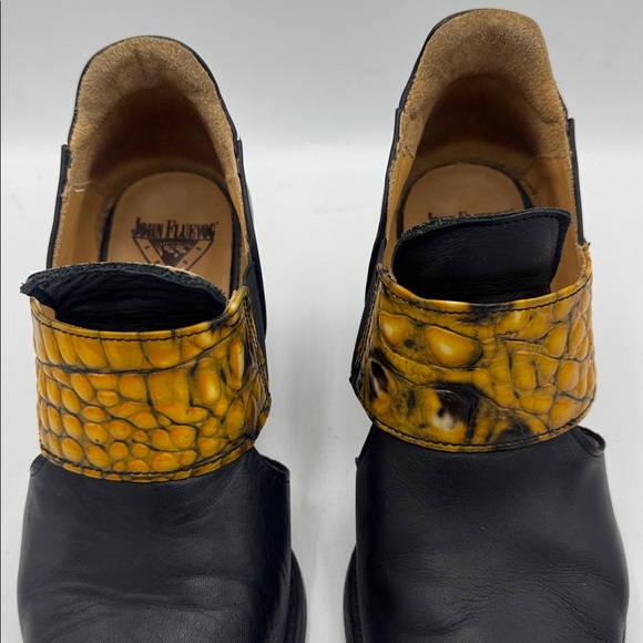 Fluevog Room 502 Heels, sz 8.5 in Black/Orange Dragon - Picture 3 of 8